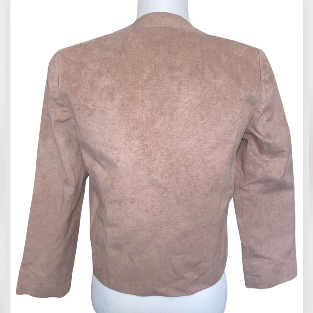 Vintage Samuel Robert by Peter Hatsi Androu Blush Pink Suede Like Blazer Jacket - Picture 10 of 12